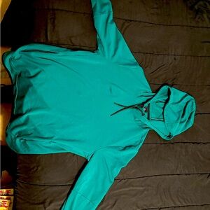 Blue Relaxed Fit Hoodie Sweater